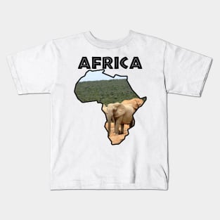 African Wildlife Continent Elephant Herd Kids T-Shirt